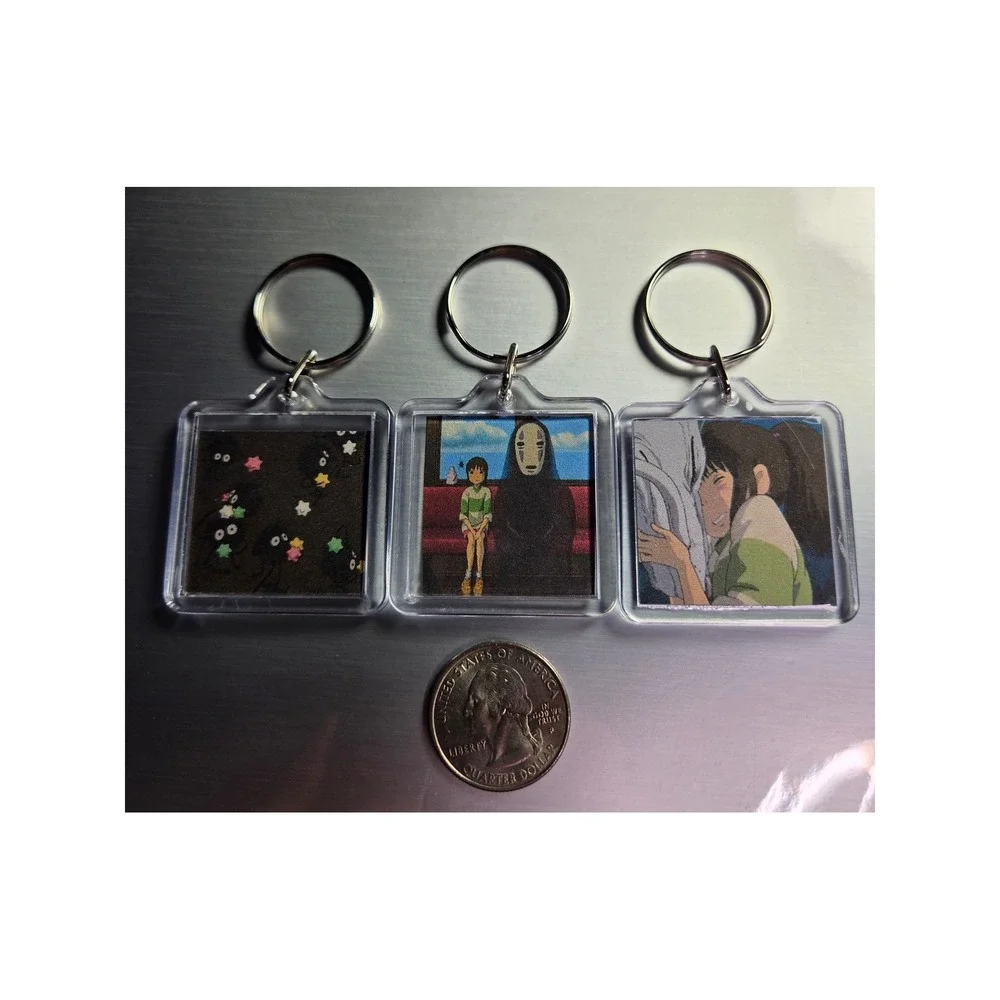 Lot of x3 Sen to Chihiro no Kamikakushi Keychain Bathhouse Spirit Anime